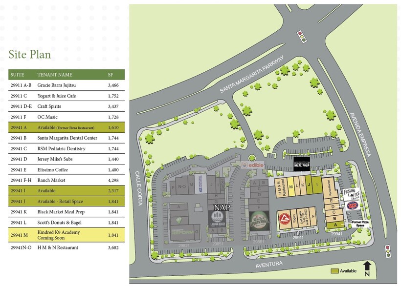 29821-29941 Aventura, Rancho Santa Margarita, CA for lease - Site Plan - Image 2 of 18