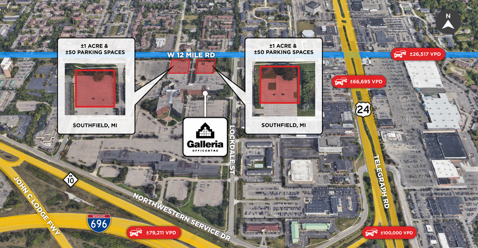 400 Galleria, Southfield, MI à vendre - Plan de site - Image 1 de 1