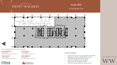 225 W Wacker Dr, Chicago, IL à louer Plan d  tage- Image 2 de 2