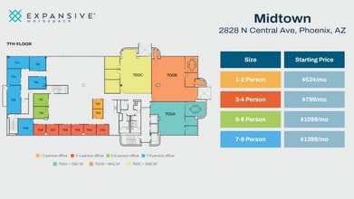 2828 N Central Ave, Phoenix, AZ à louer Plan d’étage- Image 1 de 4