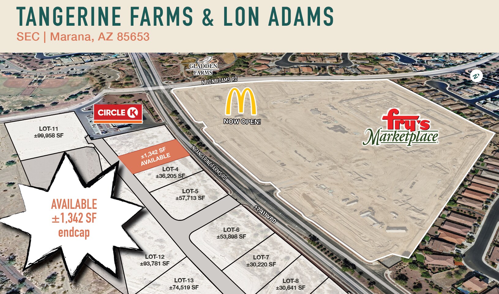 SE Tangerine & Lon Adams Rd, Marana, AZ à louer Photo du bâtiment- Image 1 de 2
