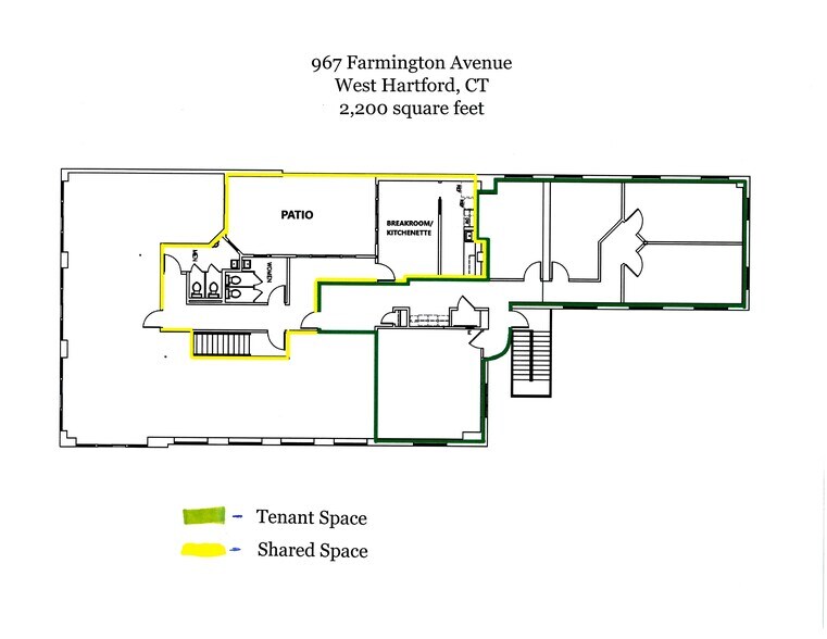967 Farmington Ave, West Hartford, CT à louer - Plan d’étage - Image 3 de 3