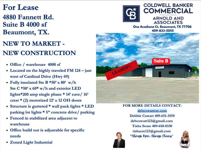 4880 Fannett Rd, Beaumont, TX for lease - Building Photo - Image 1 of 10