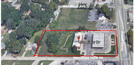 4024 Fleur Dr, Des Moines, IA - Aerial  map view