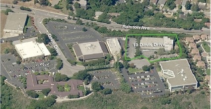 19 Davis Dr, Belmont, CA - Aerial map view