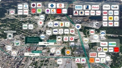 416 18th Ave, Meridian, MS - AERIAL  map view