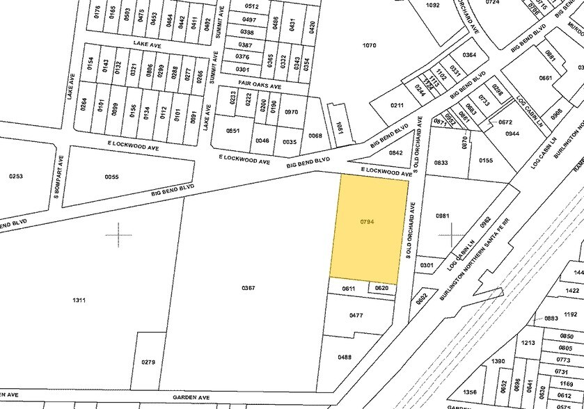 600 E Lockwood Ave, Webster Groves, MO à louer - Plan cadastral - Image 2 de 3