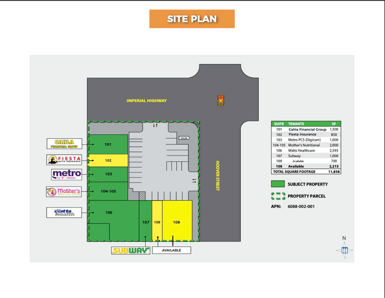 700 W Imperial Hwy, Los Angeles, CA à louer - Plan de site - Image 2 de 7