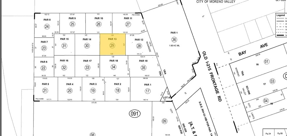 7163 Old 215 Frontage Rd, Moreno Valley, CA for lease - Plat Map - Image 2 of 2
