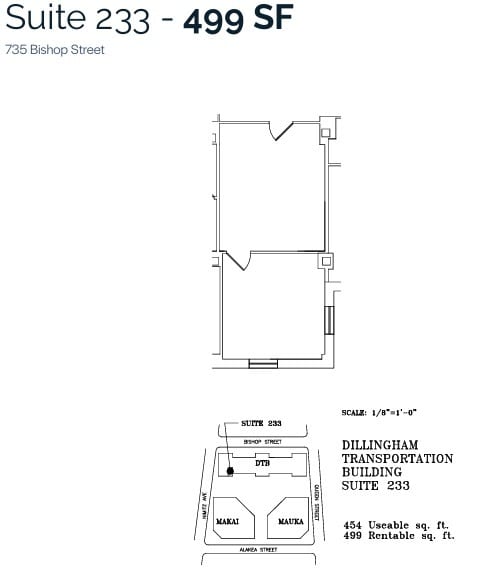 733 Bishop St, Honolulu, HI à louer Plan d’étage- Image 1 de 1