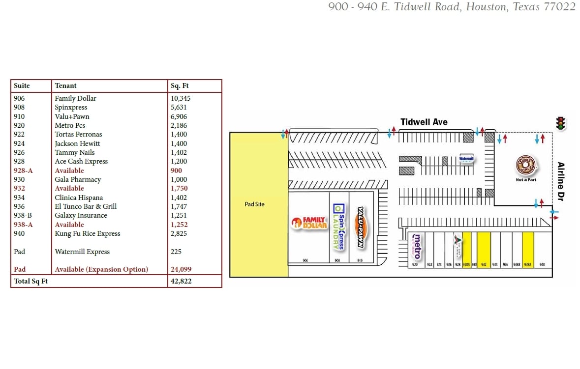 910-940 E Tidwell Rd, Houston, TX for lease Site Plan- Image 1 of 1