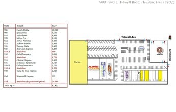 910-940 E Tidwell Rd, Houston, TX for lease Site Plan- Image 1 of 1
