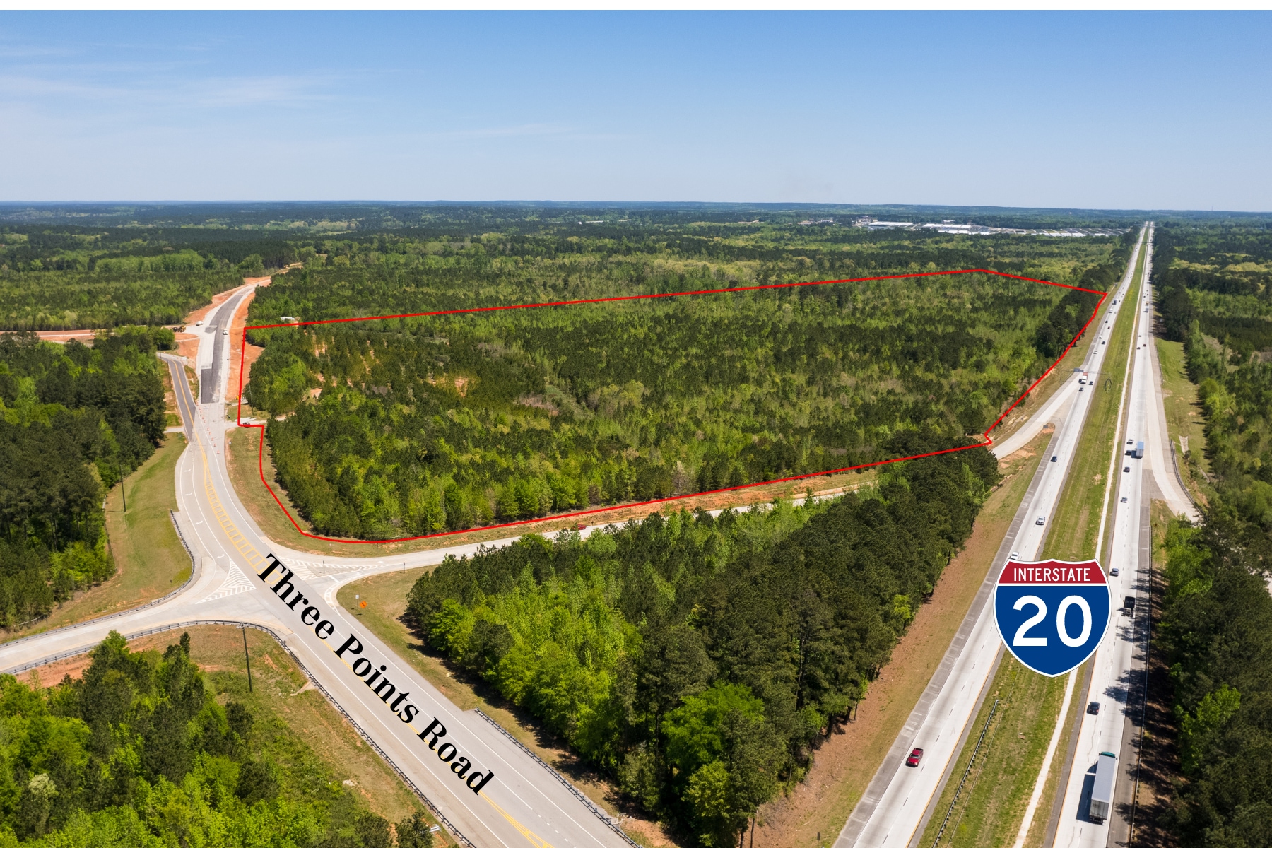 00 Three Points Road, Thomson, GA for sale Aerial- Image 1 of 3
