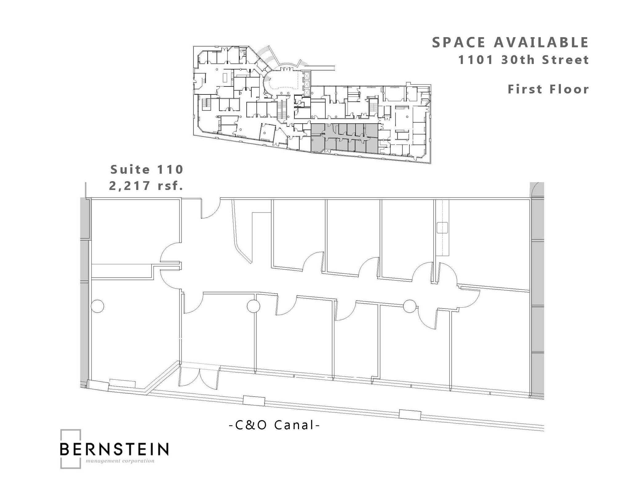 1101 30th St NW, Washington, DC à louer Plan d’étage- Image 1 de 1