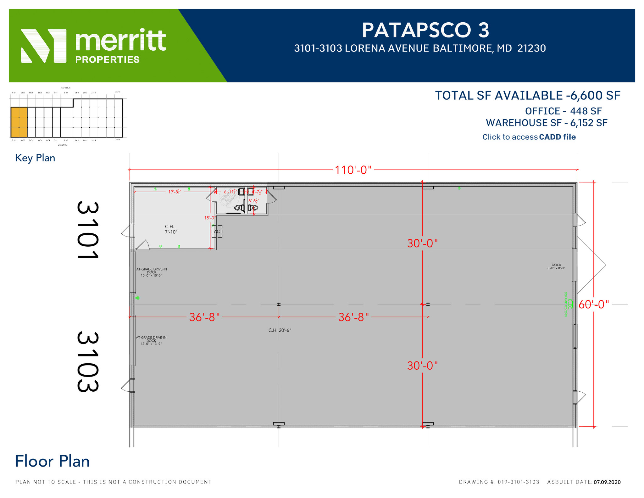 2652-2664 W Patapsco Ave, Baltimore, MD à louer Plan d’étage- Image 1 de 1