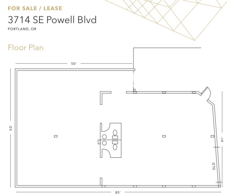 3714 SE Powell Blvd, Portland, OR for lease Floor Plan- Image 1 of 1