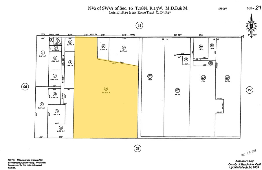 2101 Valley Rd, Willits, CA à vendre - Plan cadastral - Image 1 de 1