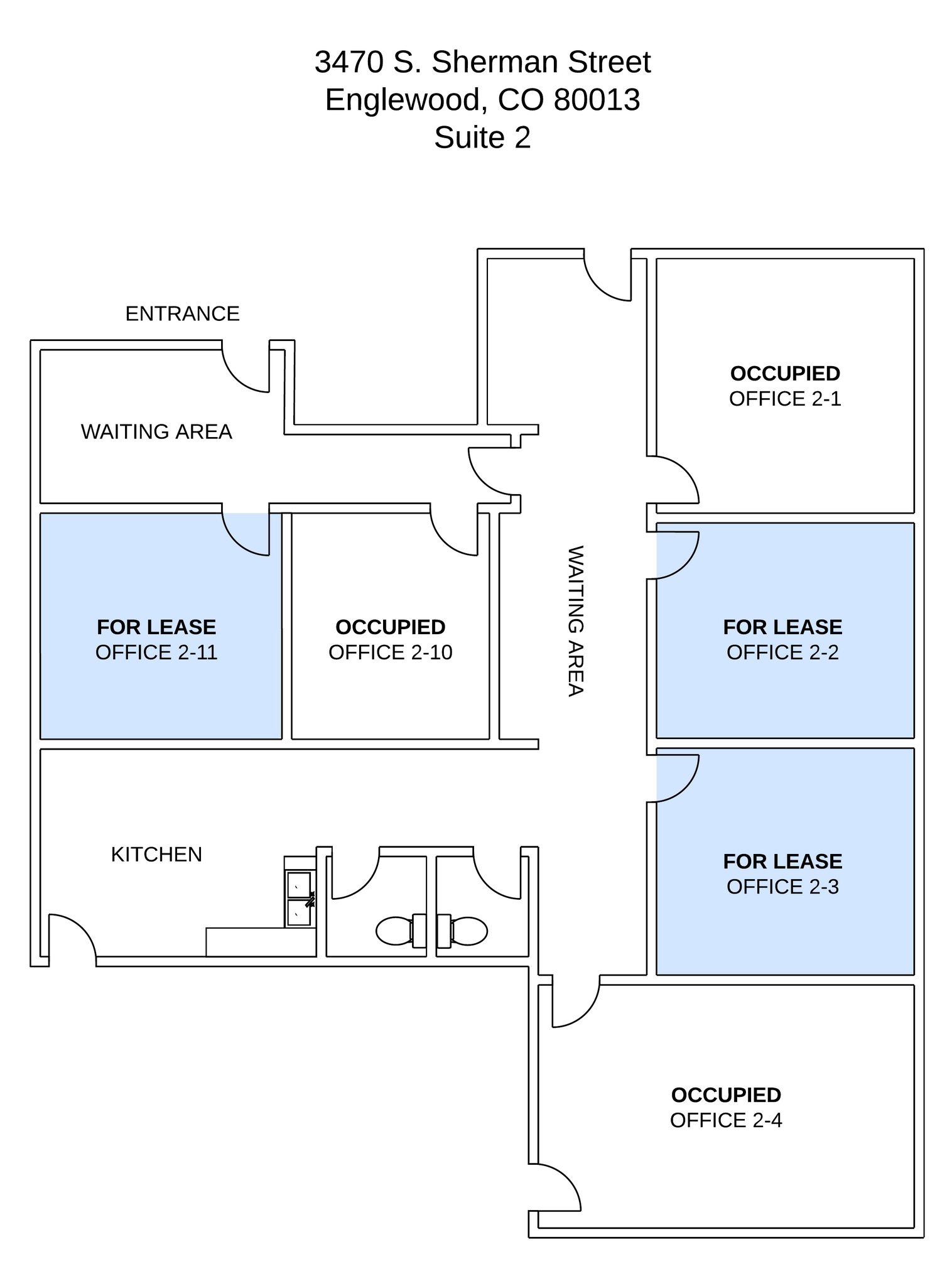 3470 S Sherman St, Englewood, CO à louer Plan d’étage- Image 1 de 1