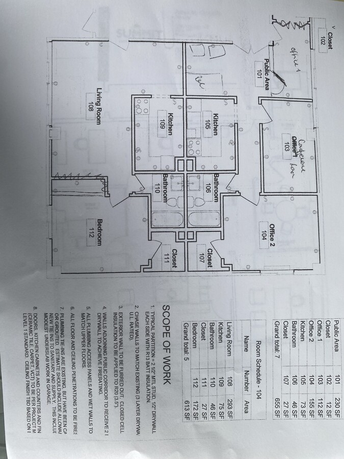 1325-1327 18th St NW, Washington, DC 20036 - Unité 103/104 -  - Plan d  tage - Image 1 of 1