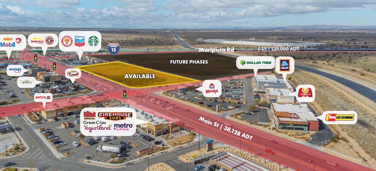 NEC I-15 & Main St, Hesperia, CA for lease Primary Photo- Image 1 of 4