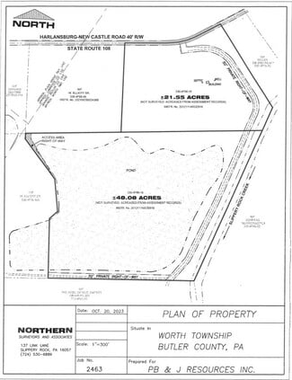 Plus de détails pour 1043 New Castle Rd, Slippery Rock, PA - Terrain à vendre