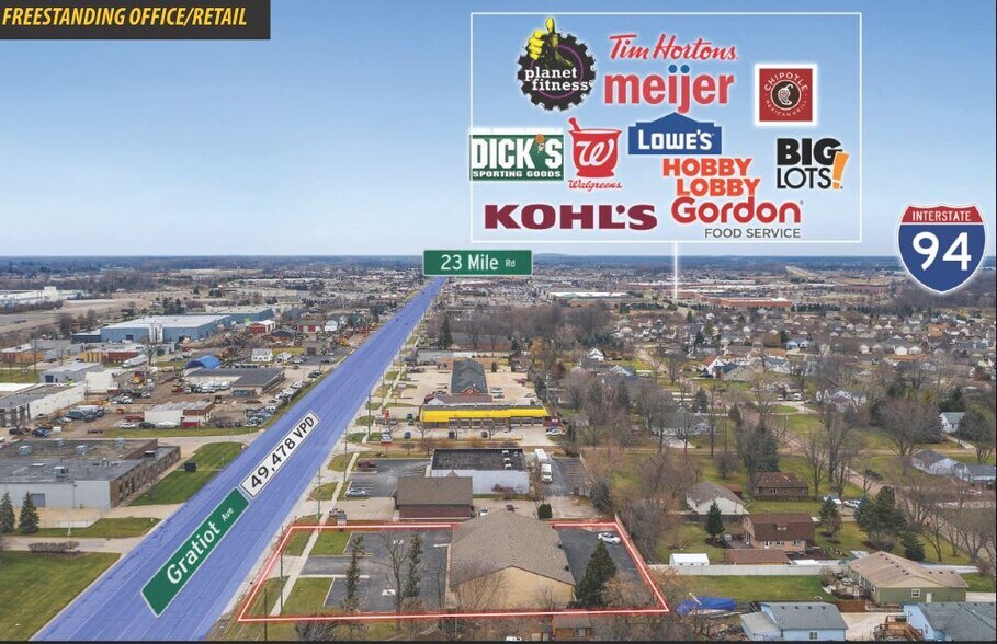 49532-49540 Gratiot Ave, Chesterfield, MI à louer - Photo du bâtiment - Image 2 de 19