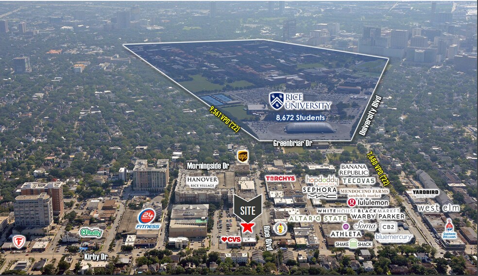 2500-2530 Rice Blvd, Houston, TX à louer - Photo du bâtiment - Image 3 de 7