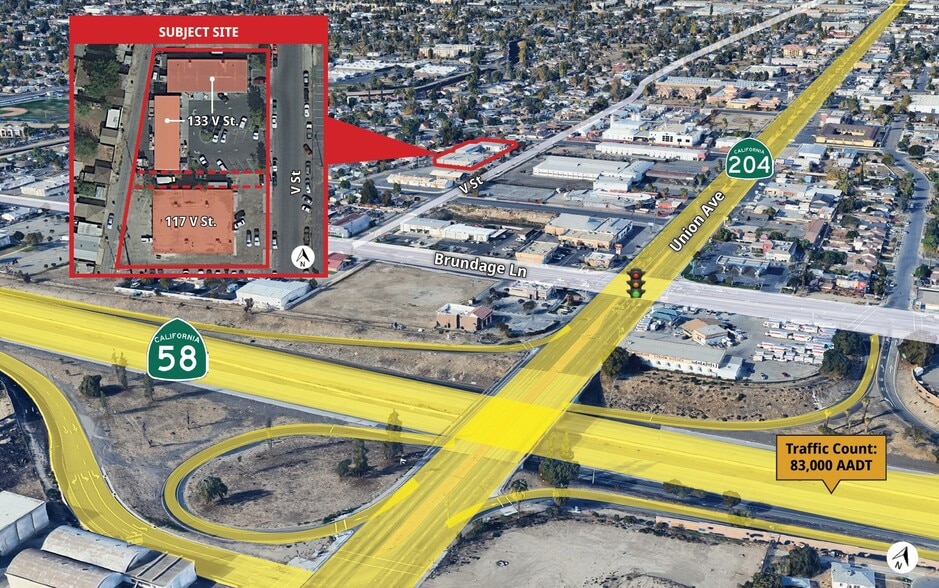 133 V St, Bakersfield, CA for sale - Aerial - Image 2 of 19