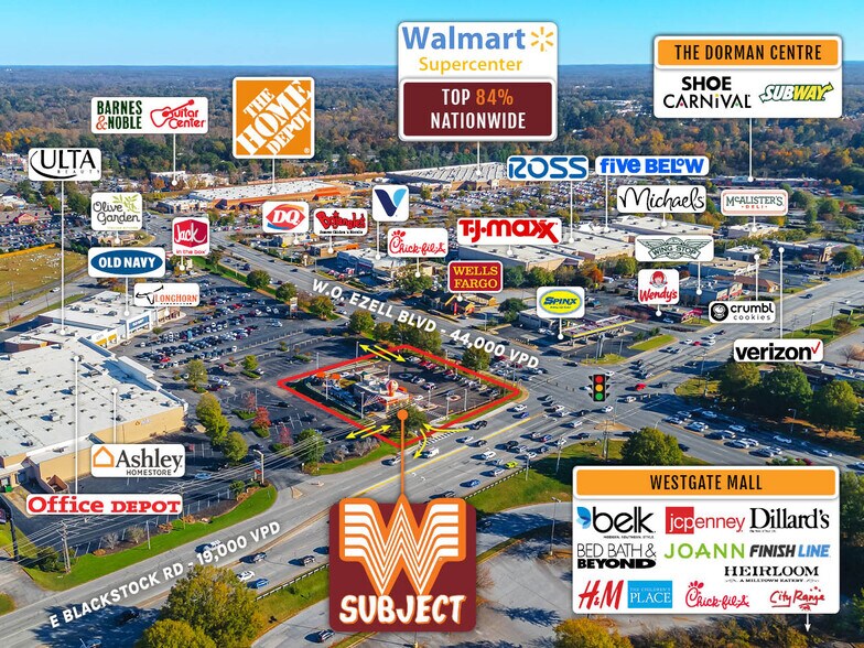 1510 W O Ezell Blvd, Spartanburg, SC à vendre - Aérien - Image 3 de 8