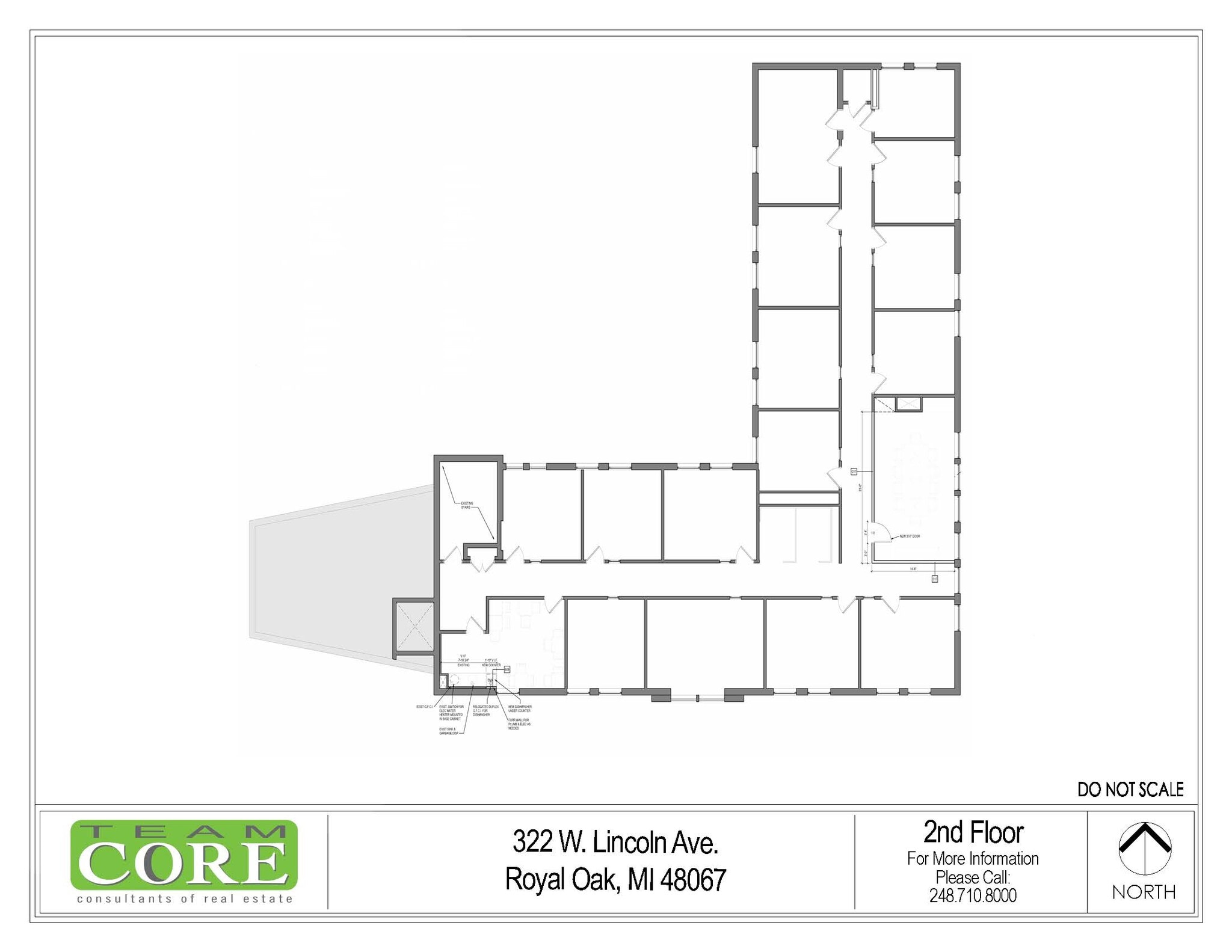 322 W Lincoln Ave, Royal Oak, MI for lease Floor Plan- Image 1 of 11
