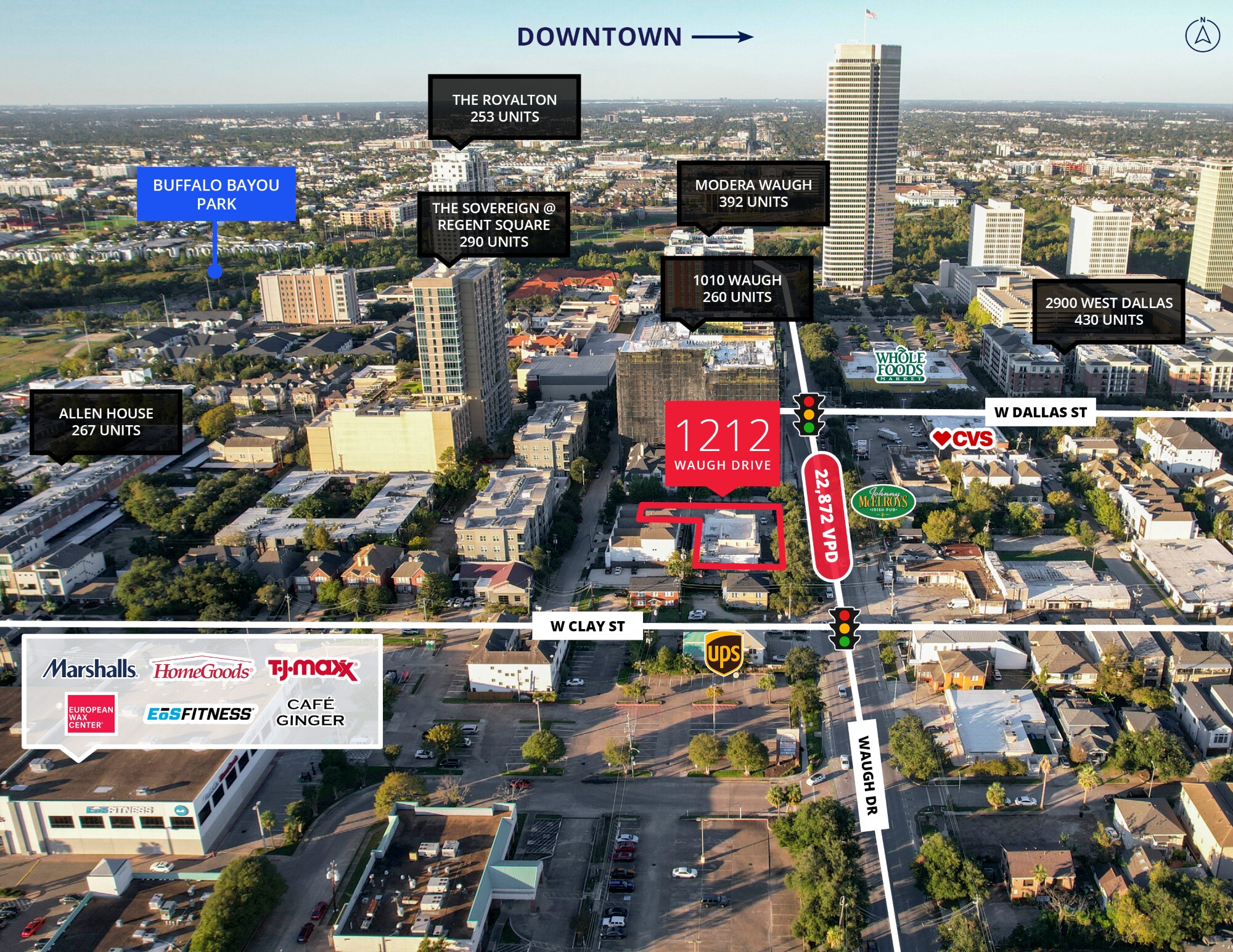 1212 Waugh Dr, Houston, TX à vendre Photo du bâtiment- Image 1 de 6