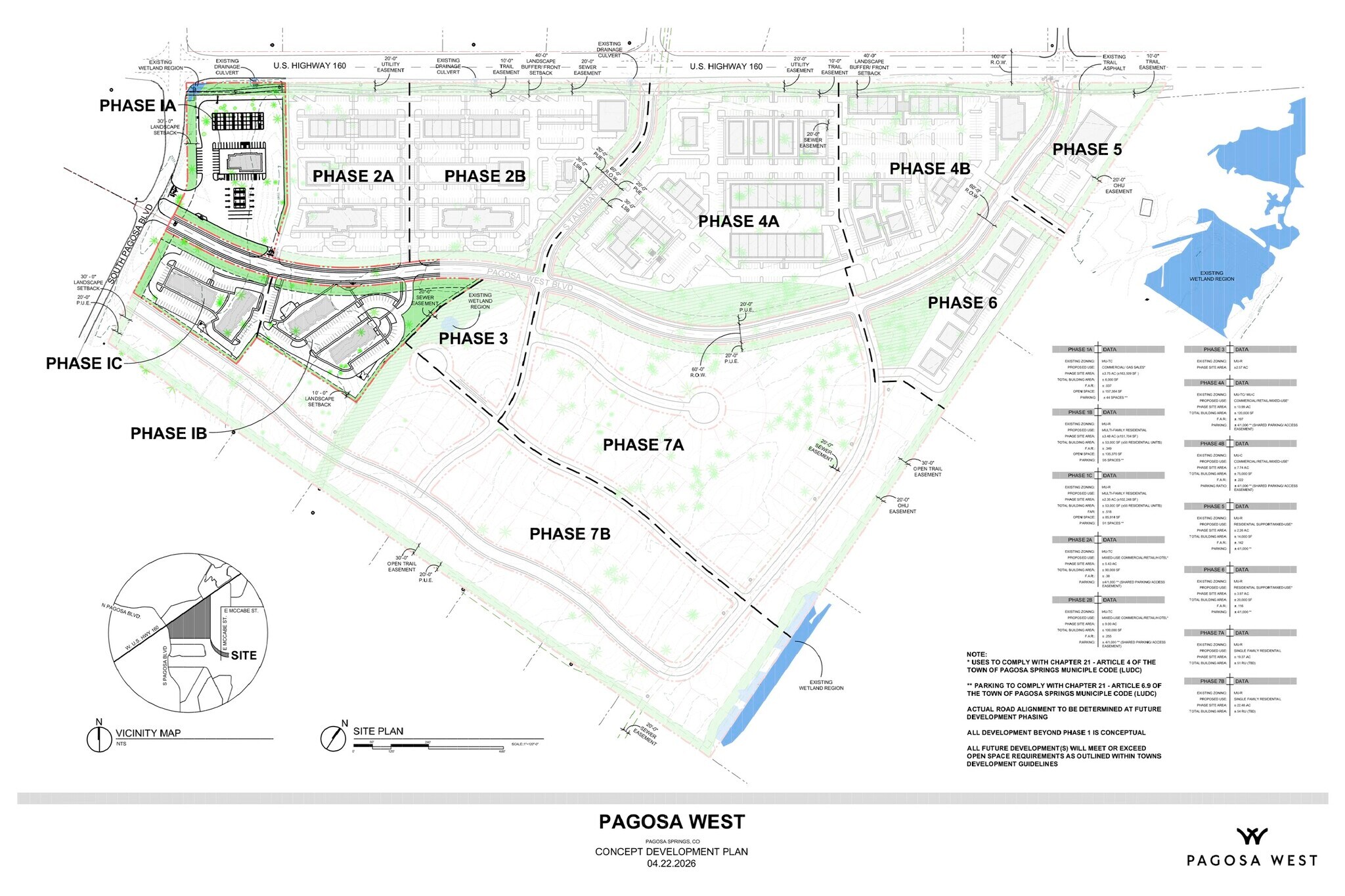 Highway 160 Land (4 way lighted intersections), Pagosa Springs, CO for sale Site Plan- Image 1 of 17