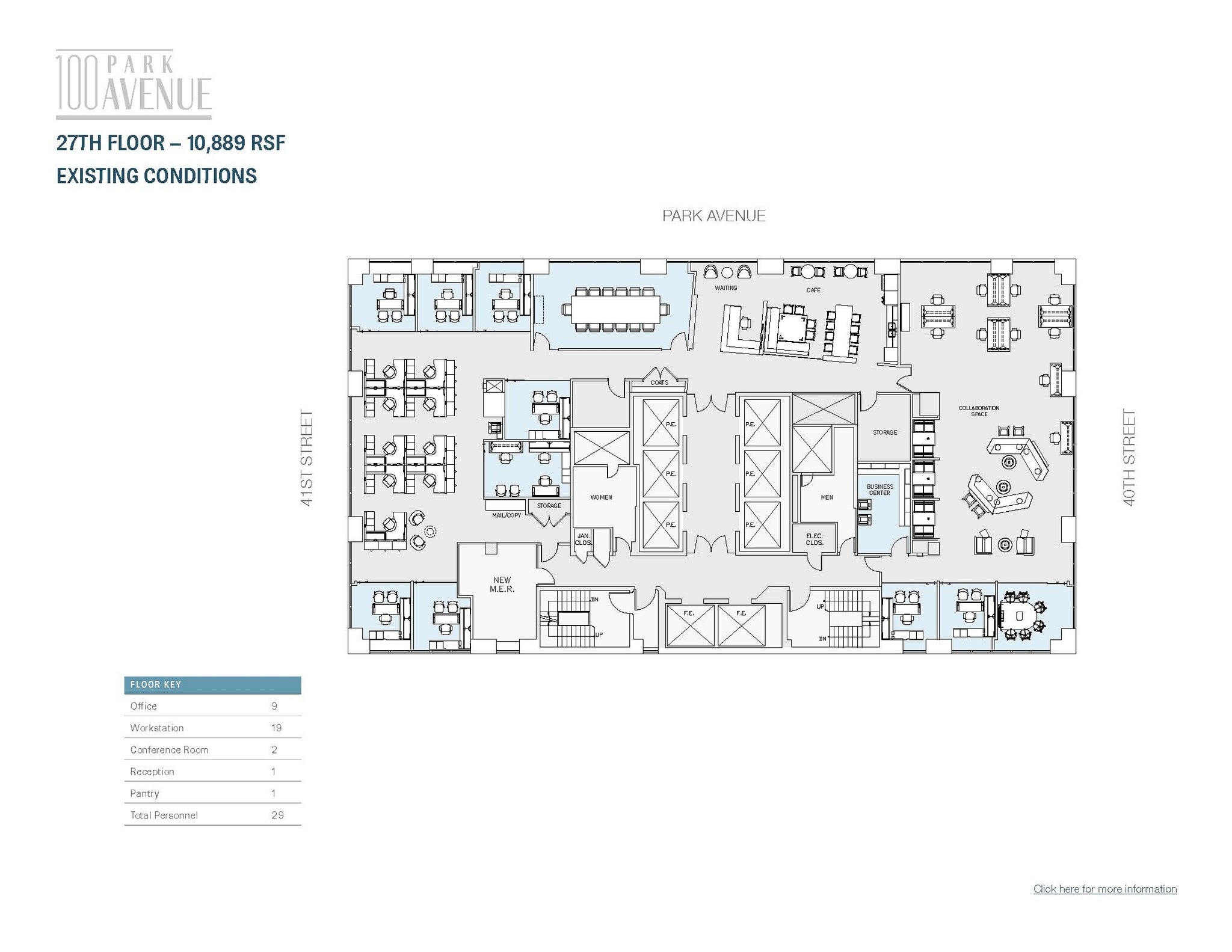 100 Park Ave, New York, NY for lease Floor Plan- Image 1 of 3