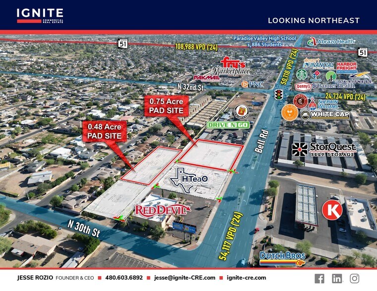 NEC Bell Rd, Phoenix, AZ for lease - Aerial - Image 2 of 5