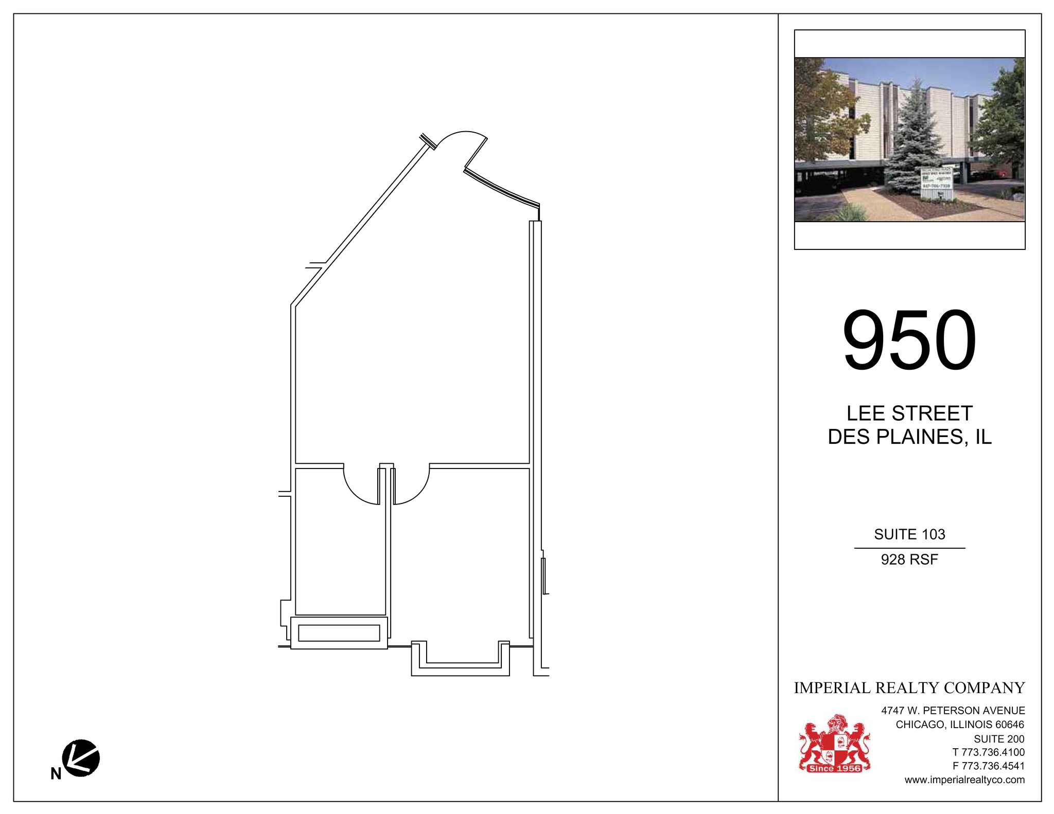 950 Lee St, Des Plaines, IL à louer Plan de site- Image 1 de 3