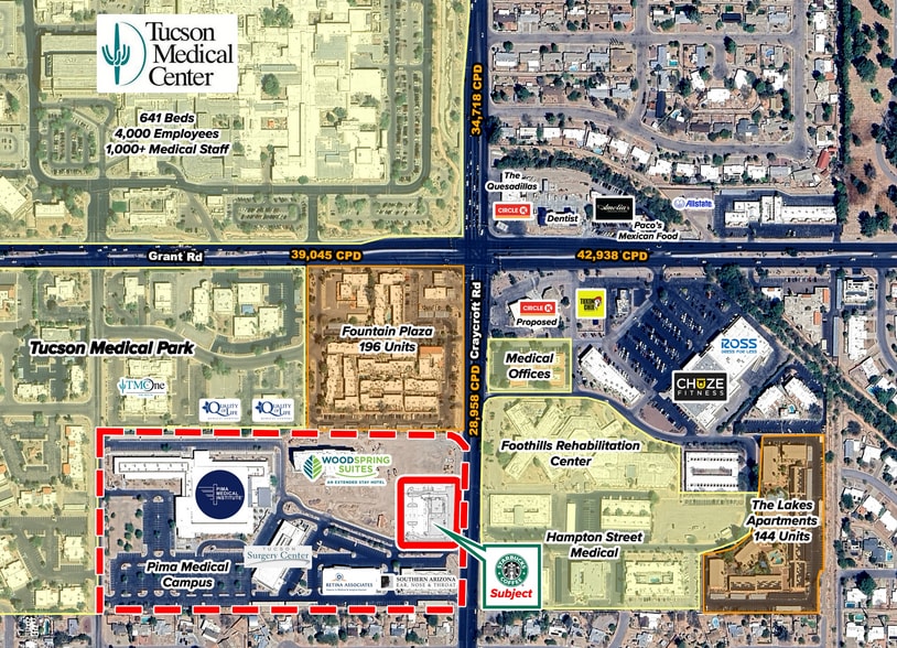 2121 N Craycroft Rd, Tucson, AZ à vendre - Aérien - Image 3 de 4