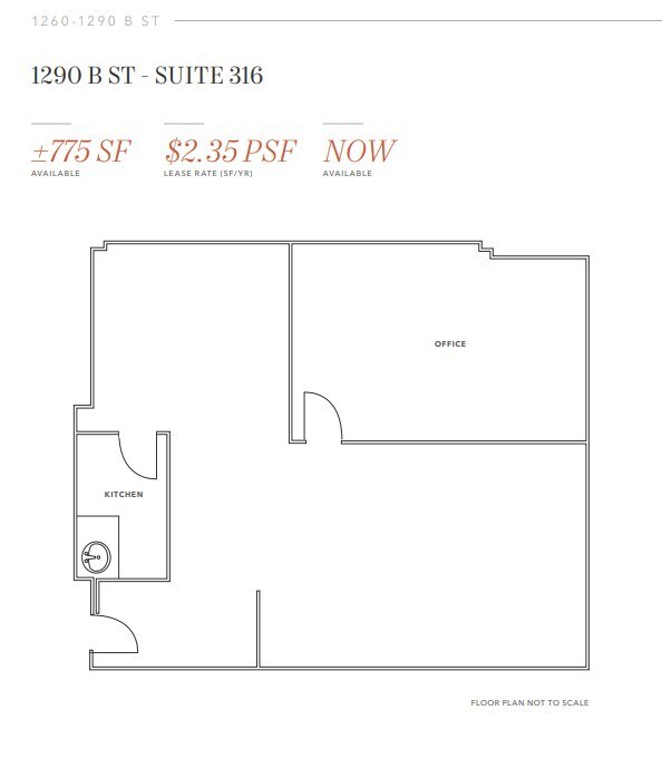 1290 B St, Hayward, CA à louer Plan d’étage- Image 1 de 1