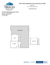 667-759 S State College Blvd, Fullerton, CA à louer Plan d’étage- Image 1 de 1