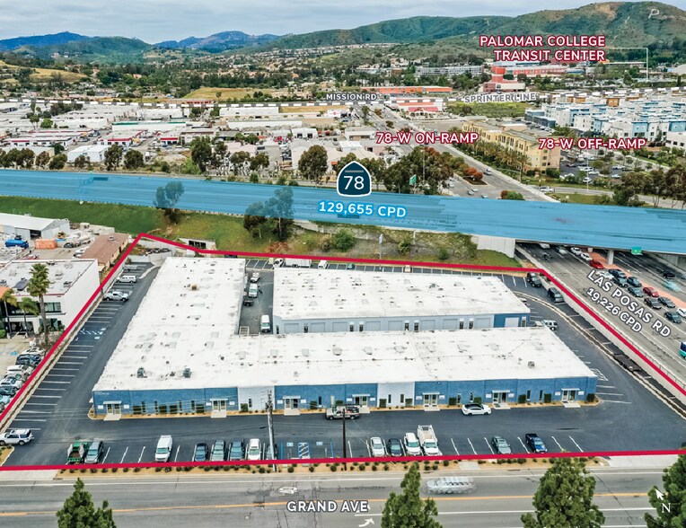 1320 Grand Ave, San Marcos, CA for lease - Aerial - Image 2 of 5