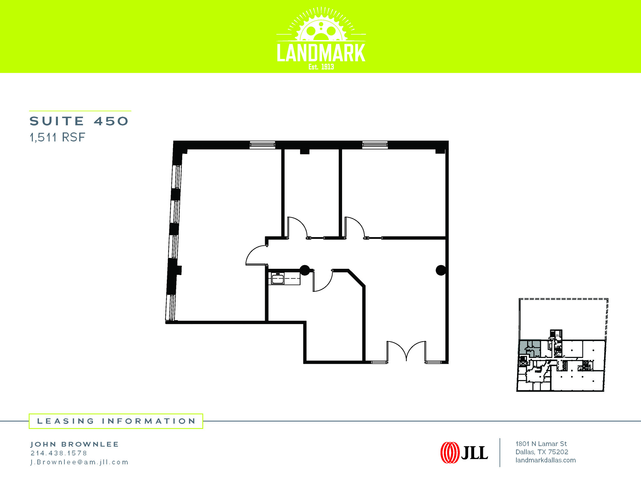 1801 N Lamar St, Dallas, TX à louer Plan d  tage- Image 1 de 2