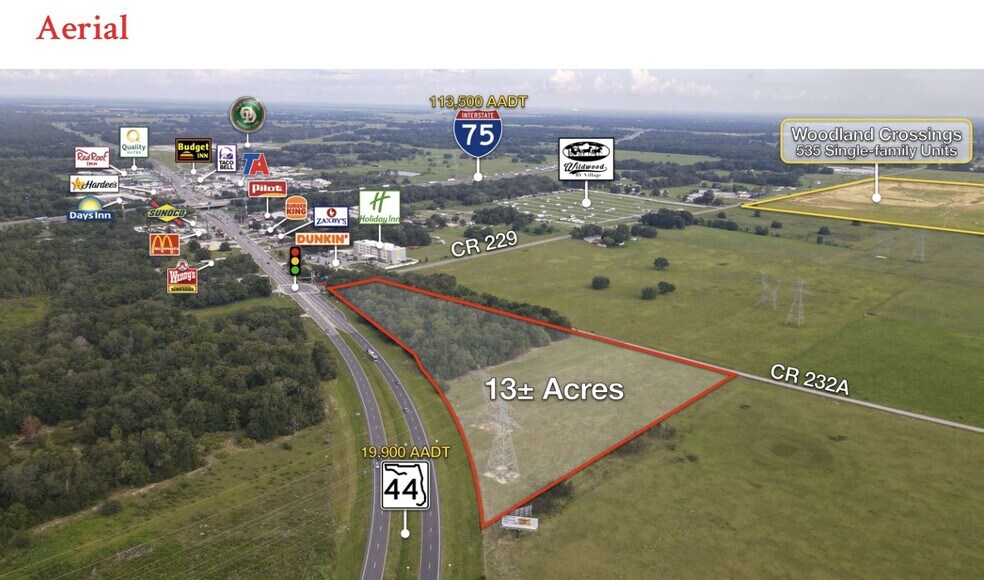 SR 44 & CR 229, Wildwood, FL for sale - Aerial - Image 2 of 3