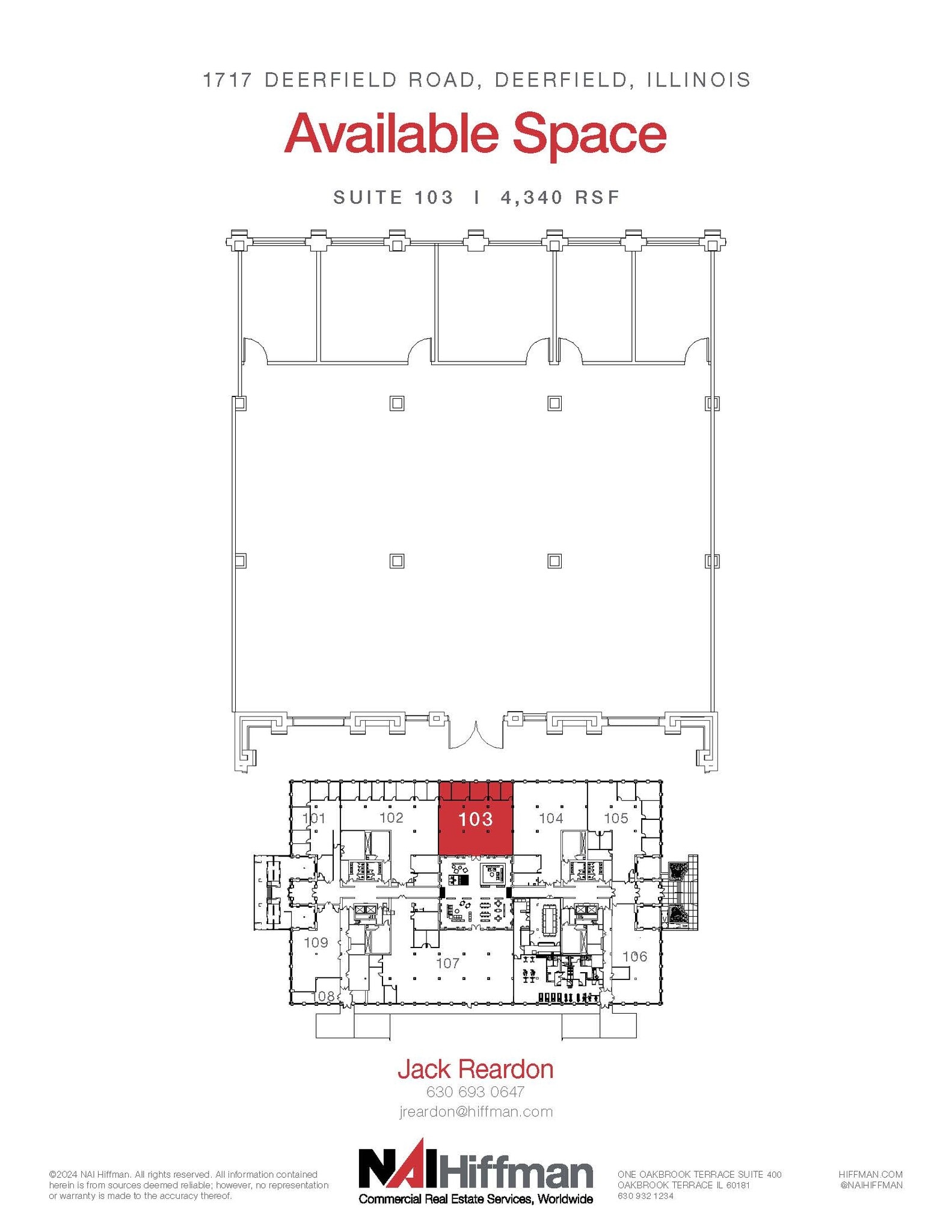 1717 Deerfield Rd, Deerfield, IL for lease Floor Plan- Image 1 of 2