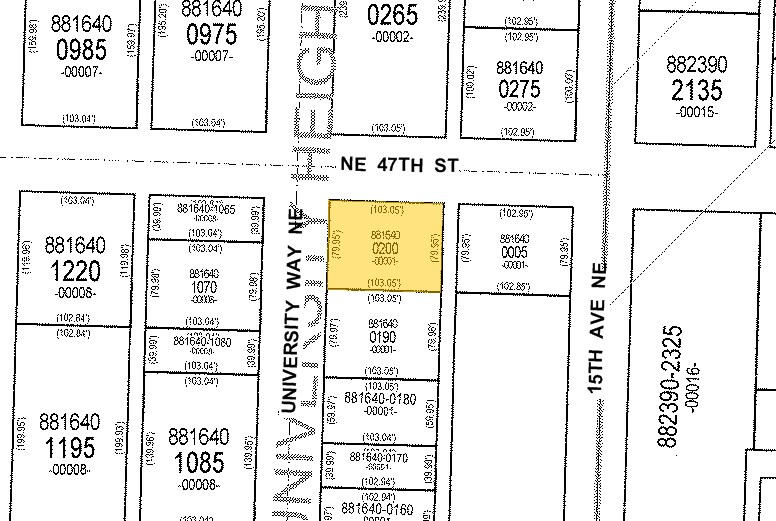 4552-4560 University Way NE, Seattle, WA à louer - Plan cadastral - Image 2 de 3