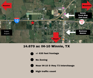 Plus de détails pour 14.670ac IH-10, Winnie, TX - Terrain à vendre