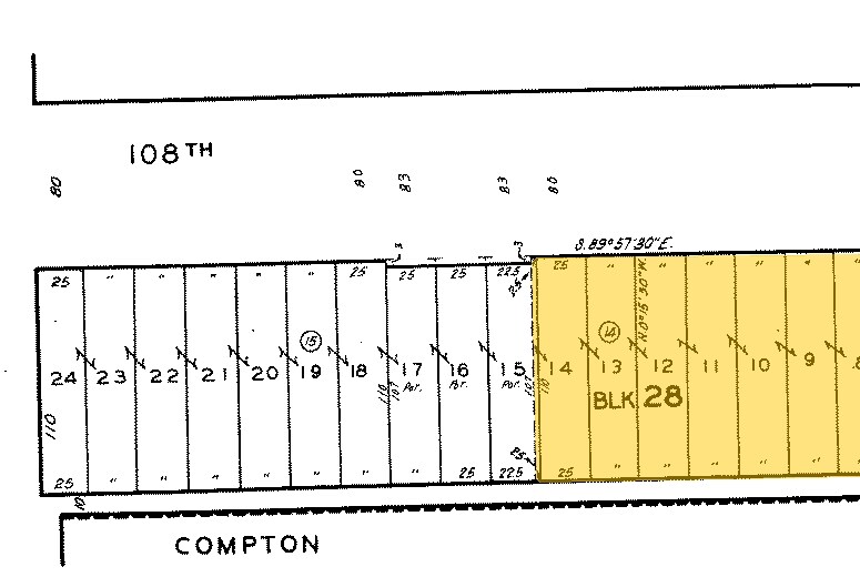 834 E 108th St, Los Angeles, CA à vendre - Plan cadastral - Image 3 de 3