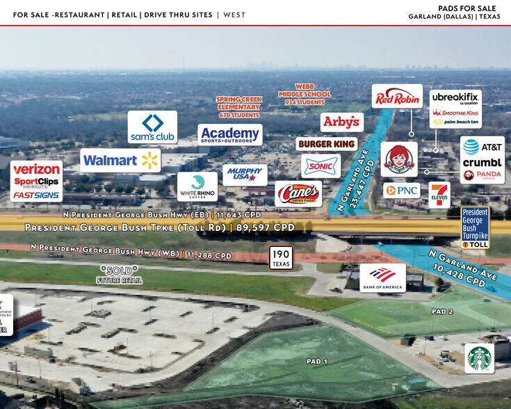 SH 190 and N. Garland Ave., Garland, TX à vendre - Photo du bâtiment - Image 3 de 10