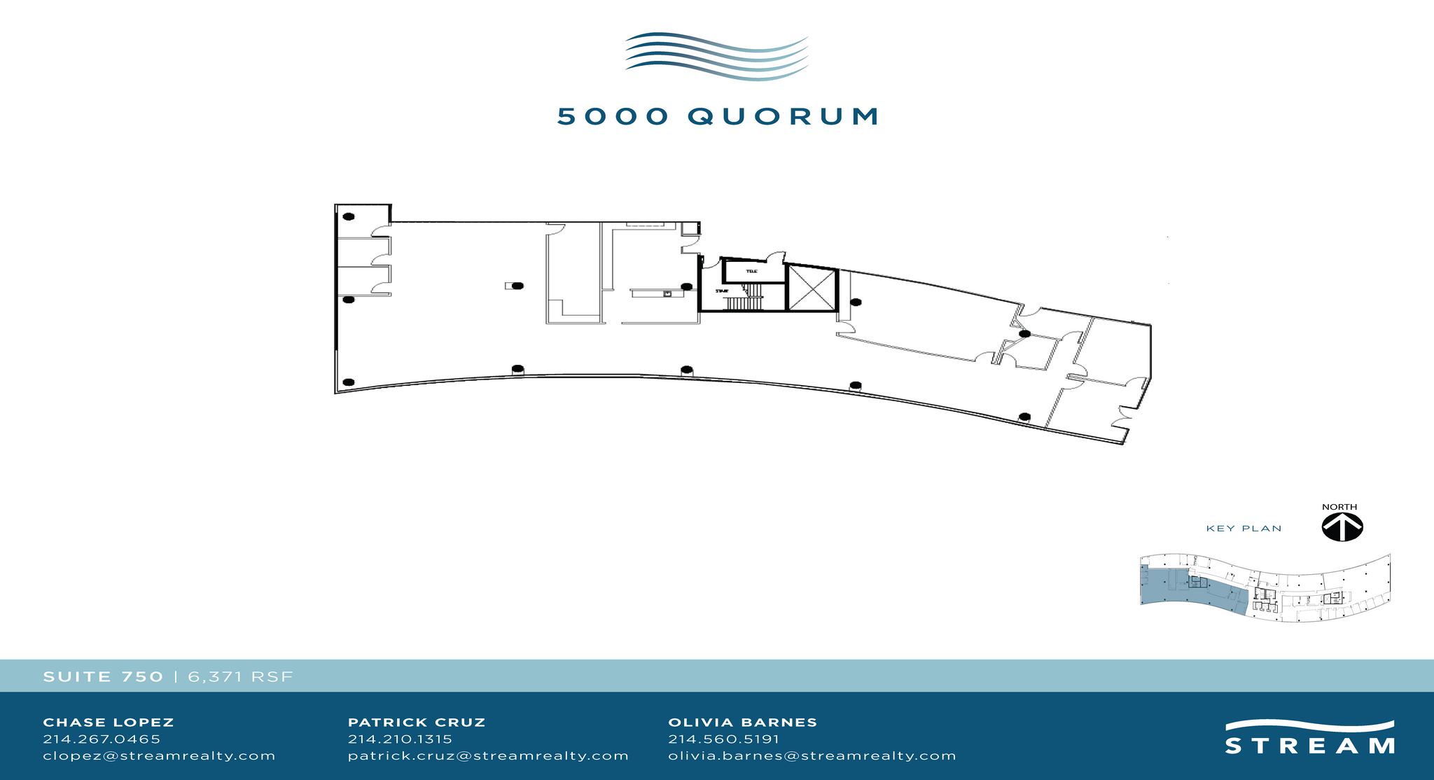 5000 Quorum Dr, Dallas, TX à louer Plan d  tage- Image 1 de 1