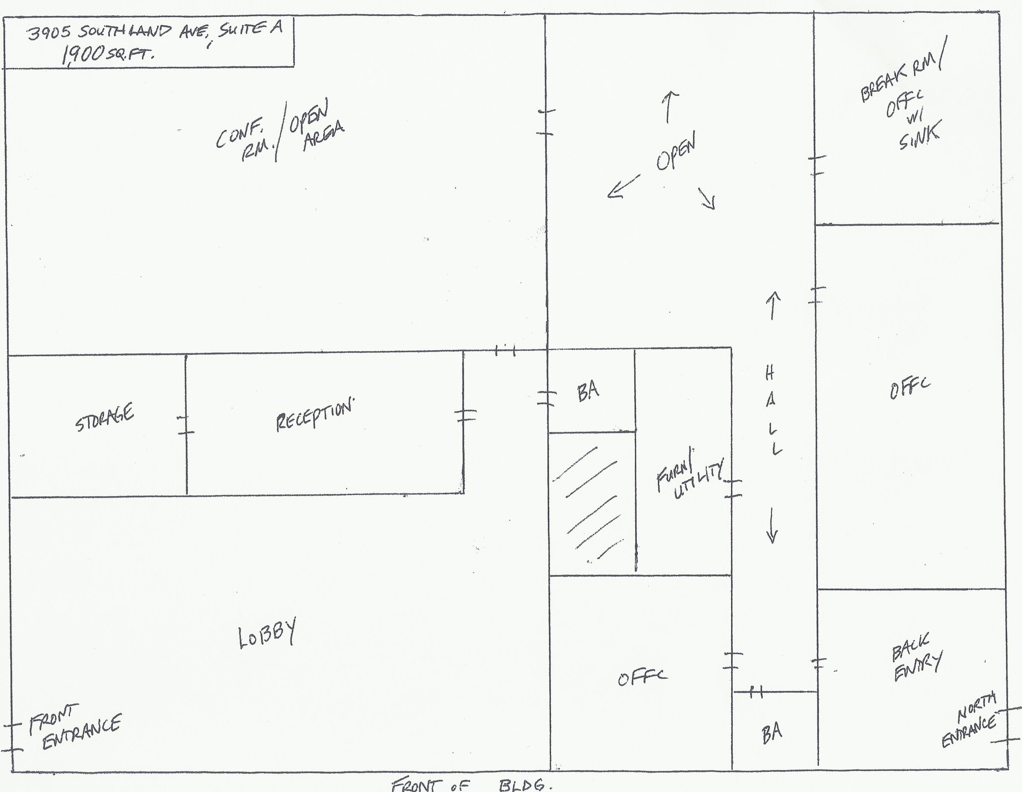 3905 Southland Ave, Kokomo, IN for lease Floor Plan- Image 1 of 1
