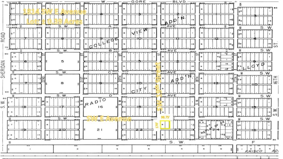 1814 SW E Ave, Lawton, OK à vendre - Plan cadastral - Image 2 de 2