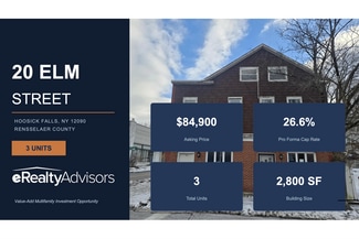 Plus de détails pour 20 Elm St, Hoosick Falls, NY - Multi-résidentiel à vendre